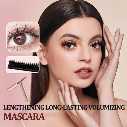 All-Day Beautiful Lashes, Smudge-Proof! Waterproof Fiber Mascara for Natural Volume.